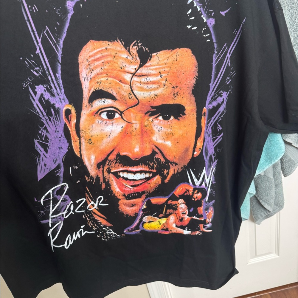 Black WWE Razor Ramon Graphic T-Shirt - Picture 2 of 6
